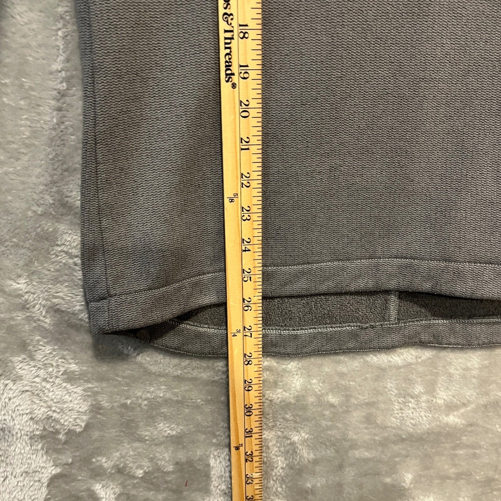 The North Face Pullover Hoodie Womens Medium Gray Snap Neck Textured Fleece - Picture 7 of 7